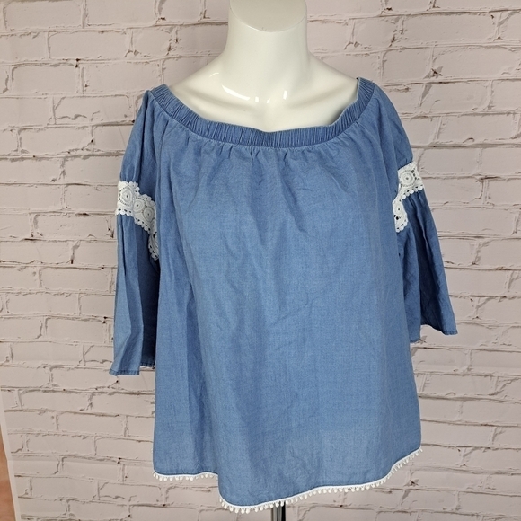 Joe's Chambray Off Shoulders Top‎ - Picture 4 of 10